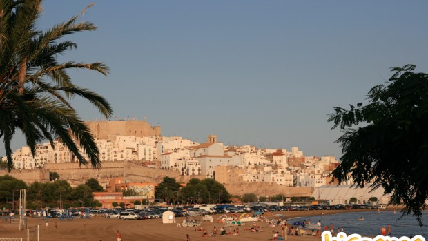 Peniscola plage sud au coucher du soleil