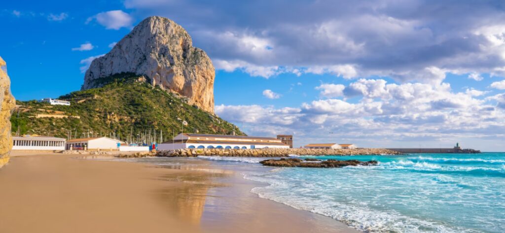 Vue sur la plage de Calpe